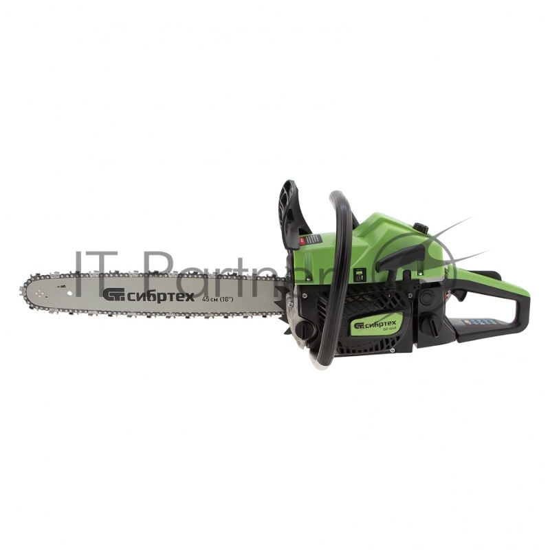 Пила цепная бензиновая БП-5245, 52 см3, шина 45 см, шаг 0,325, паз 1,5 мм, 72 зв// Сибртех