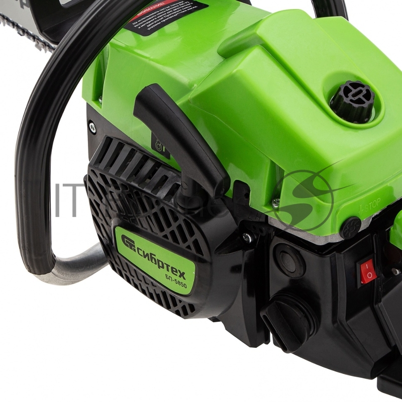 Пила цепная бензиновая БП-5850, 58 см3, шина 50 см, шаг 0,325, паз 1,5 мм, 76 зв// Сибртех