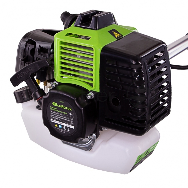Триммер бензиновый КС-1800Н, 33 см3, неразъемная штанга, состоит из 2 частей// Сибртех