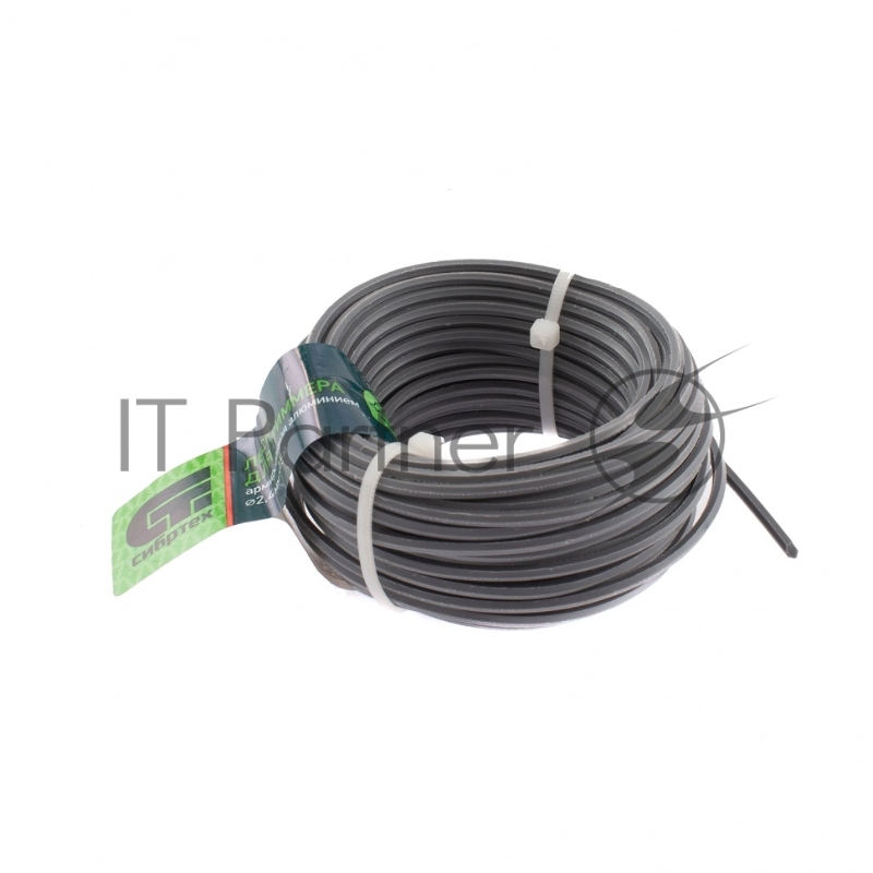 Леска для триммера звезда, армир. алюминием, 2,4 мм х 15 м, Россия// Сибртех