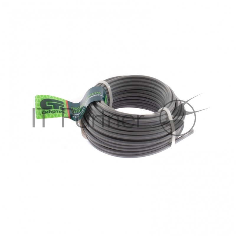 Леска для триммера звезда, армир. алюминием, 3,0 мм х 10 м, Россия// Сибртех