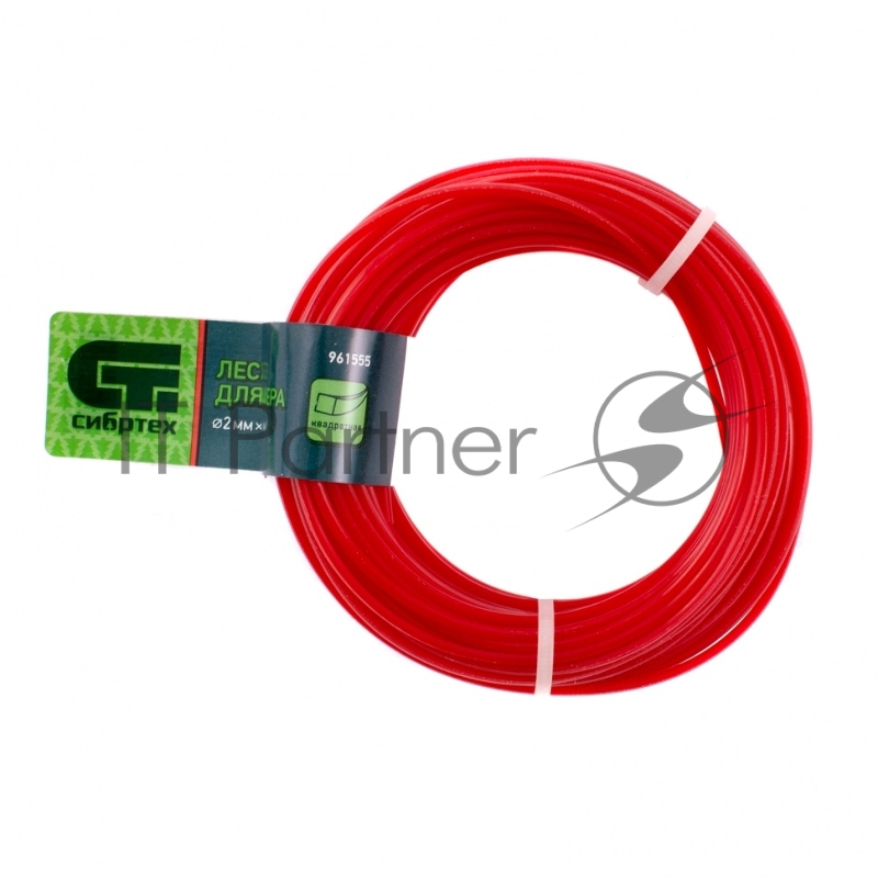 Леска для триммера квадратная, 2,0 мм х 15 м, Россия// Сибртех