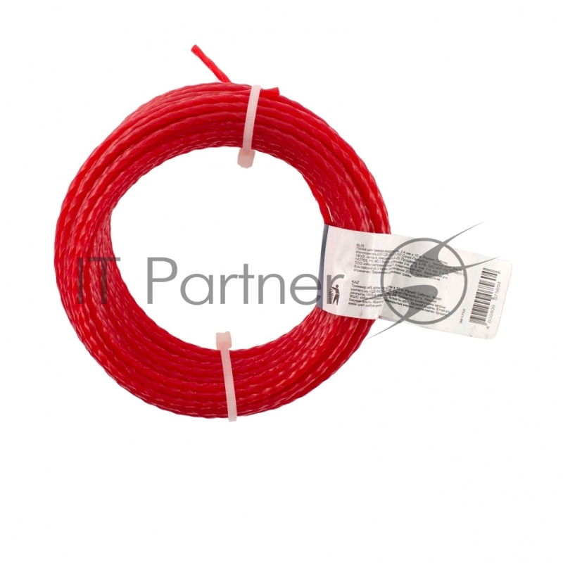 Леска для триммера квадратная витая, 2,4 мм х 10 м, Россия// Сибртех