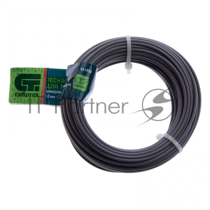 Леска для триммера круглая, армир. алюминием, 2,0 мм х 15 м, Россия// Сибртех