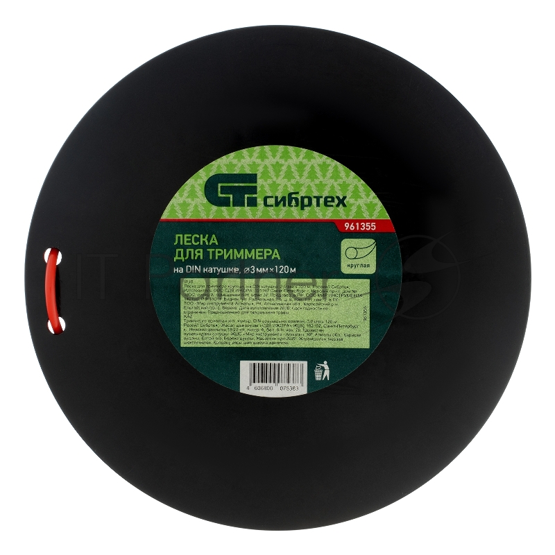 Леска для триммера круглая, на DIN катушке, 3,0 мм х 120 м, Россия// Сибртех