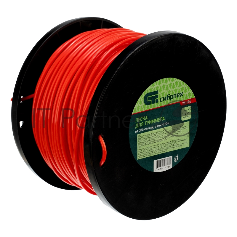 Леска для триммера круглая, на DIN катушке, 3,0 мм х 120 м, Россия// Сибртех