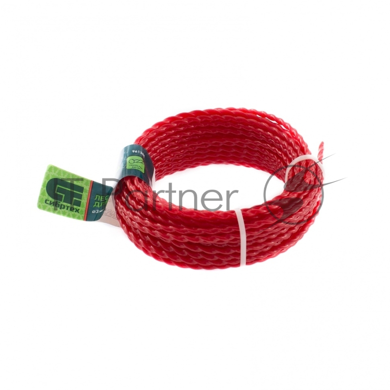 Леска для триммера овальная витая, 3,0 мм х 10 м, Россия// Сибртех
