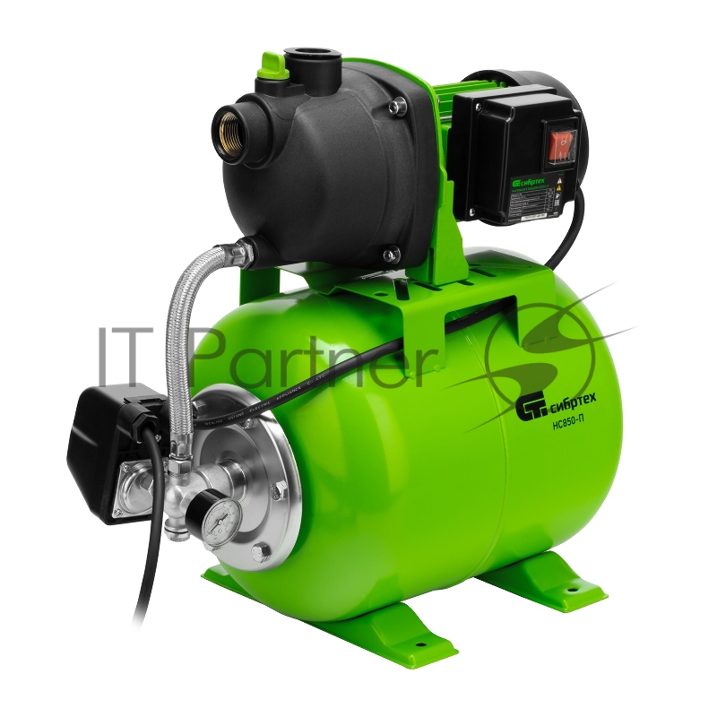 Насосная станция НС850-П, 850 Вт, напор 42 м, 3500 л/ч, ресивер 19 л// Сибртех