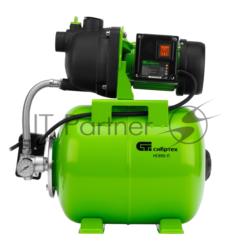 Насосная станция НС850-П, 850 Вт, напор 42 м, 3500 л/ч, ресивер 19 л// Сибртех