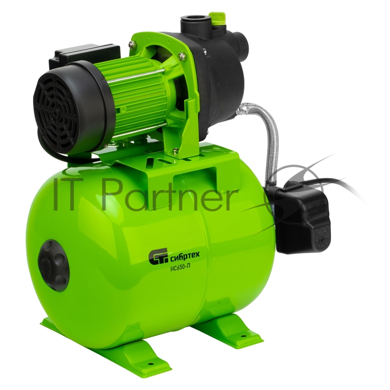 Насосная станция НС650-П, 650 Вт, напор 37 м, 3200 л/ч, ресивер 19 л// Сибртех