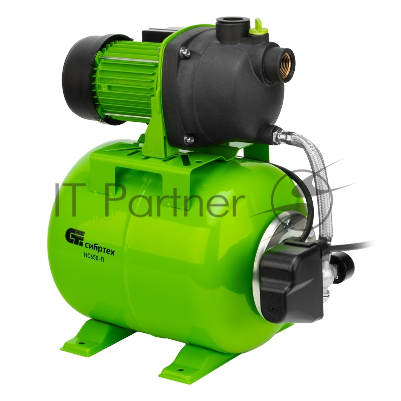 Насосная станция НС650-П, 650 Вт, напор 37 м, 3200 л/ч, ресивер 19 л// Сибртех