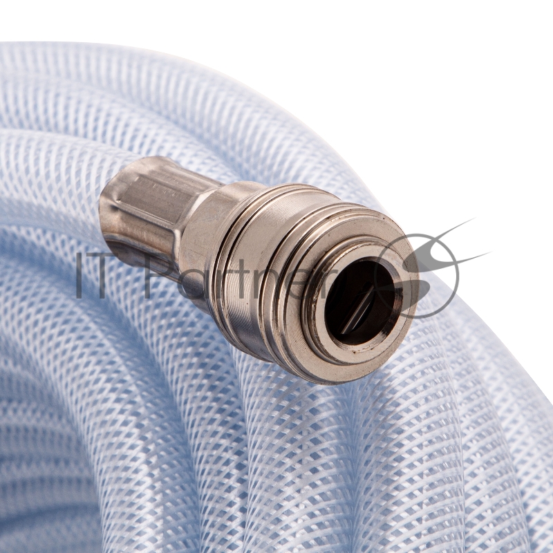 Шланг пневматический ПВХ, 10x16мм, 18 бар, армированный, прозрач., быстросъем, 30м// Stels