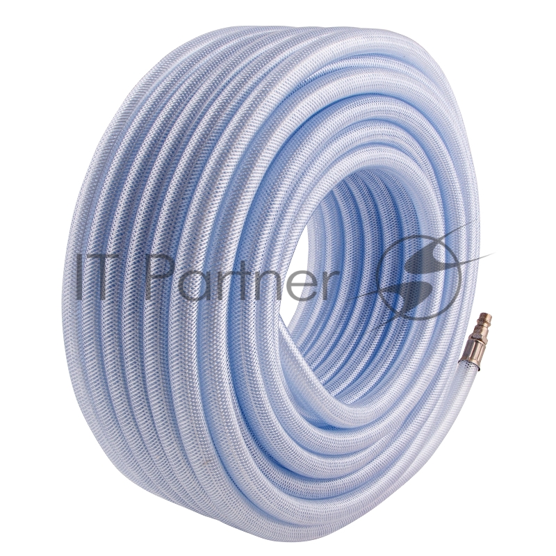 Шланг пневматический ПВХ, 10x16мм, 18 бар, армированный, прозрач., быстросъем, 30м// Stels