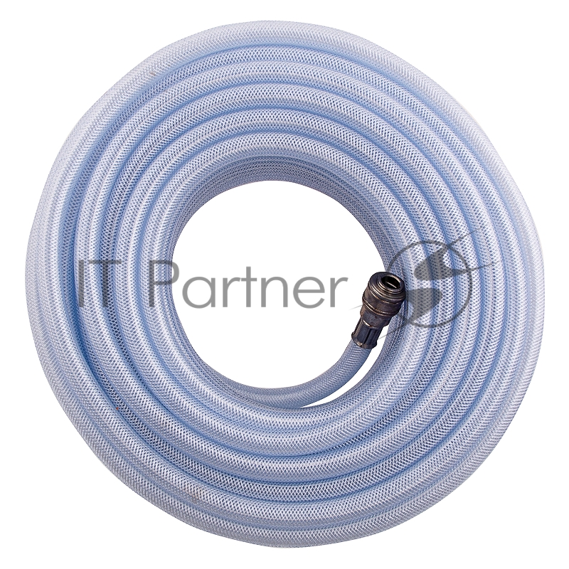 Шланг пневматический ПВХ, 10x16мм, 18 бар, армированный, прозрач., быстросъем, 30м// Stels