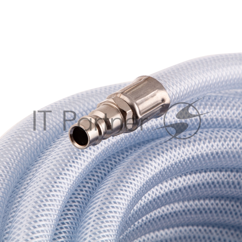 Шланг пневматический ПВХ, 10x16мм, 18 бар, армированный, прозрач., быстросъем, 30м// Stels