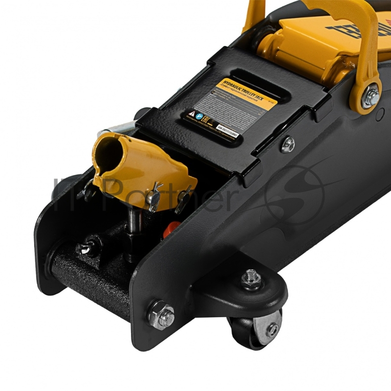 Домкрат гидравлический подкатной с фиксатором, 2,8 т, 135-385 мм// Denzel