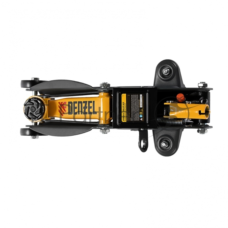 Домкрат гидравлический подкатной с фиксатором, 2 т, 130-330 мм// Denzel