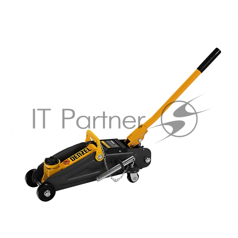 Домкрат гидравлический подкатной с фиксатором, 2 т, 130-330 мм// Denzel