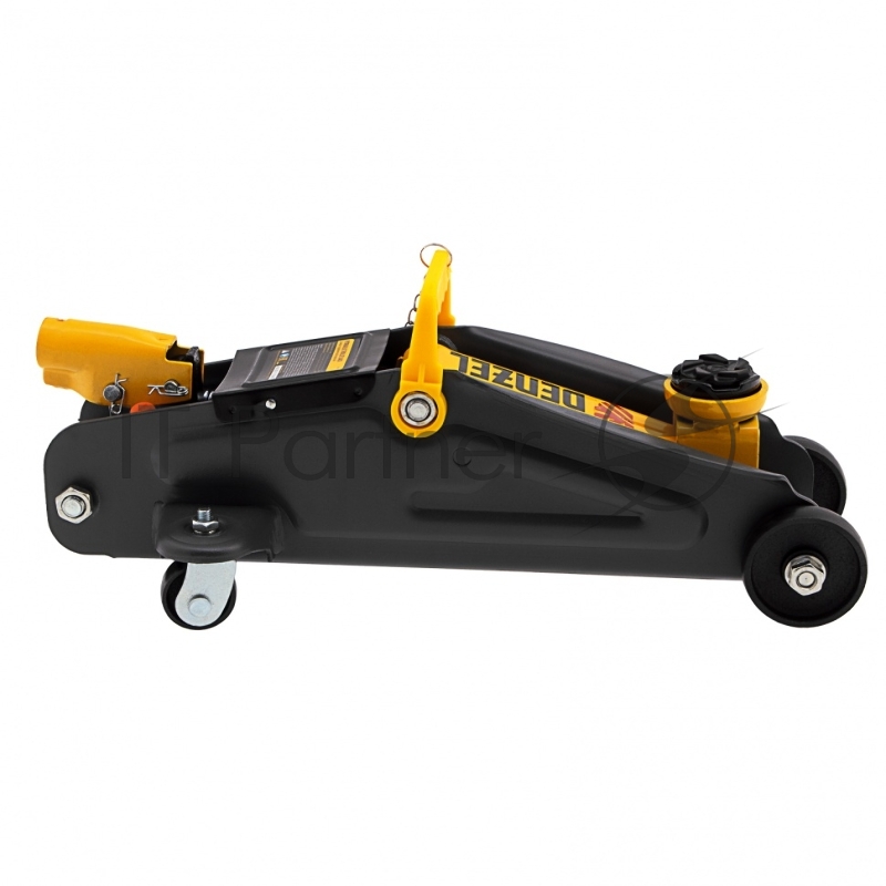 Домкрат гидравлический подкатной с фиксатором, 2 т, 130-330 мм, в кейсе// Denzel