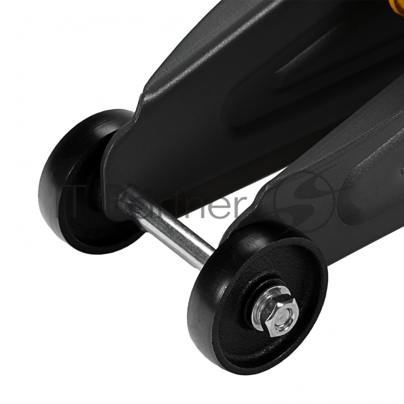 Домкрат гидравлический подкатной с фиксатором, 2 т, 130-330 мм, в кейсе// Denzel