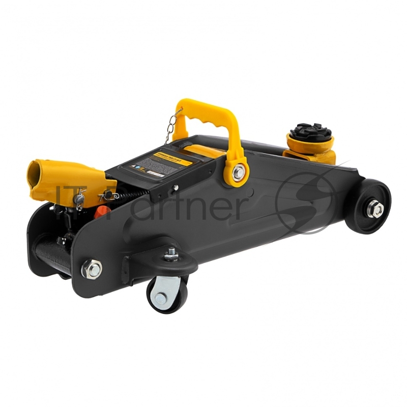 Домкрат гидравлический подкатной с фиксатором, 2 т, 130-330 мм, в кейсе// Denzel