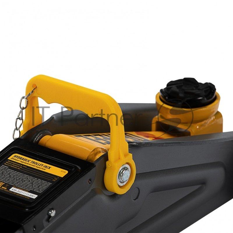 Домкрат гидравлический подкатной с фиксатором, 2 т, 130-330 мм, в кейсе// Denzel