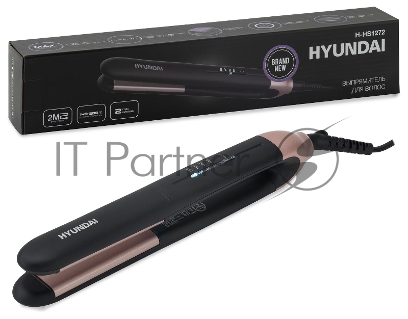 Выпрямитель Hyundai H-HS1272 40Вт черный (макс.темп.:200С)