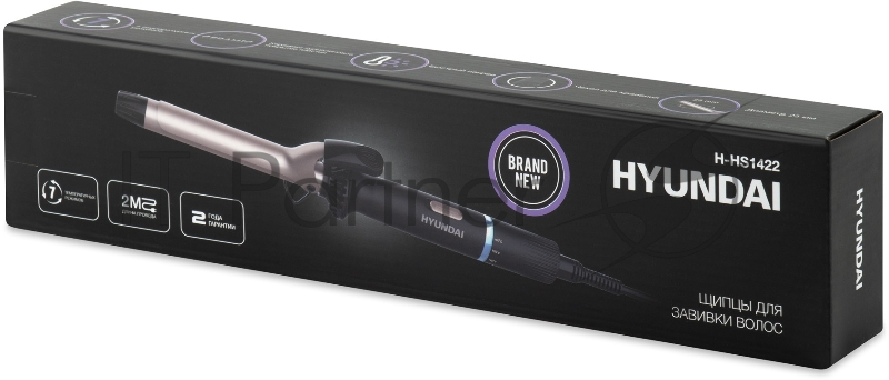 Щипцы Hyundai H-HS1422 40Вт макс.темп.:200С покрытие:керамико-турмалиновое черный