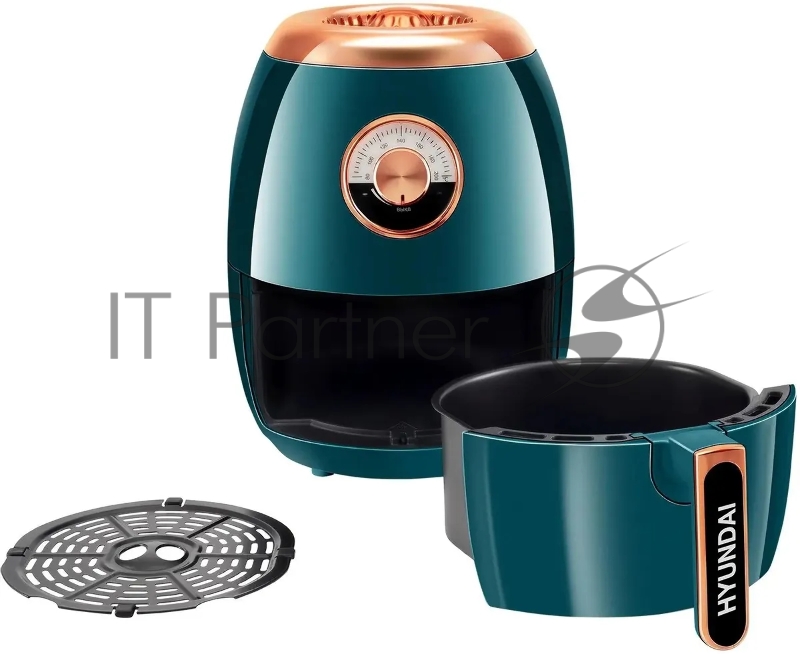 Аэрогриль Hyundai HYF-3553 1350Вт темно-зеленый/золотистый