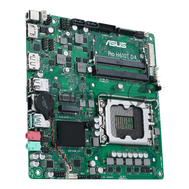 Материнская плата ASUS PRO H610T D4-CSM, LGA1700, B610, 2*DDR4, DP,HDMI, SATA 6.0, M.2, USB 3.2*2, USB 2.0*2, mITX 90MB1AM0-M0EAYC