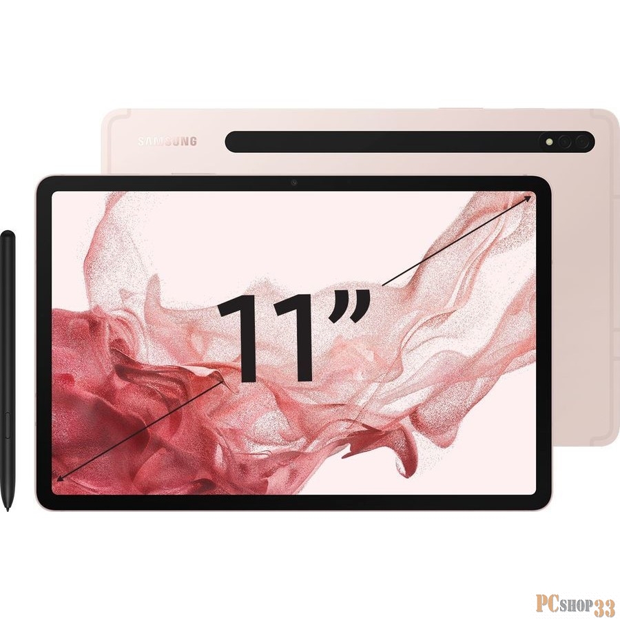 Планшет Samsung Galaxy Tab S8 SM-X706 Snapdragon 898 2.99 8C RAM8Gb ROM128Gb 11 TFT 2560x1600 3G 4G Android 12 розовое золото 13Mpix 12Mpix BT GPS WiFi Touch microSD 1Tb 8000mAh