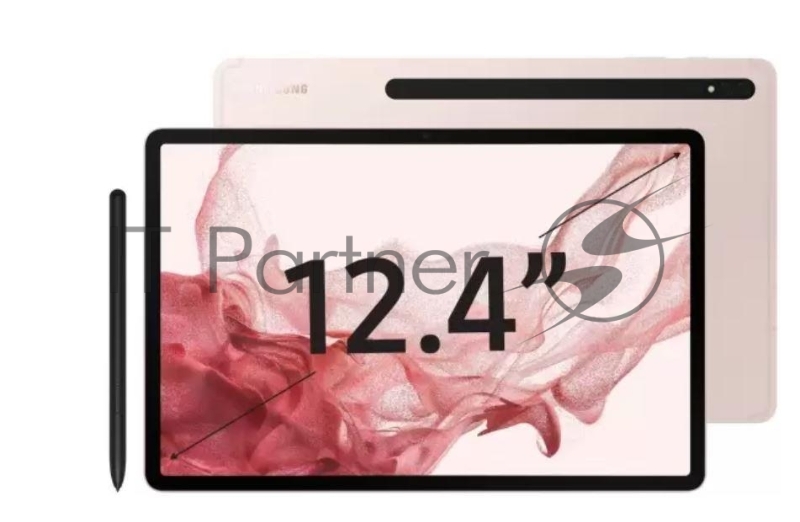 Планшет Samsung Galaxy Tab S8+ SM-X800 Snapdragon 898 2.99 8C RAM8Gb ROM128Gb 12.4 Super AMOLED 2800x1752 Android 12 розовое золото 13Mpix 12Mpix BT WiFi Touch microSD 1Tb 10090mAh 8hr