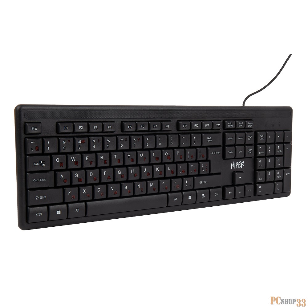 Клавиатура HIPER WIRED KEYBOARD OK-1100 BLACK