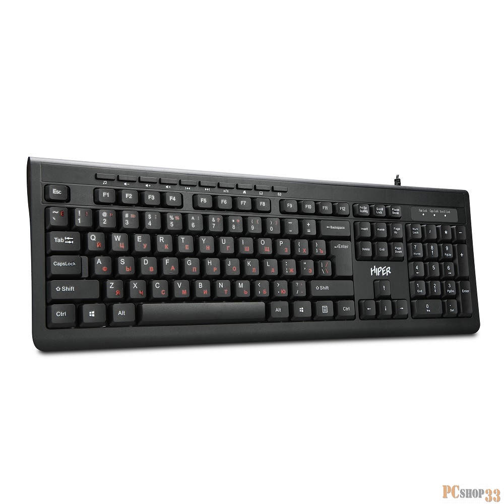 Клавиатура HIPER WIRED KEYBOARD OK-4000 BLACK