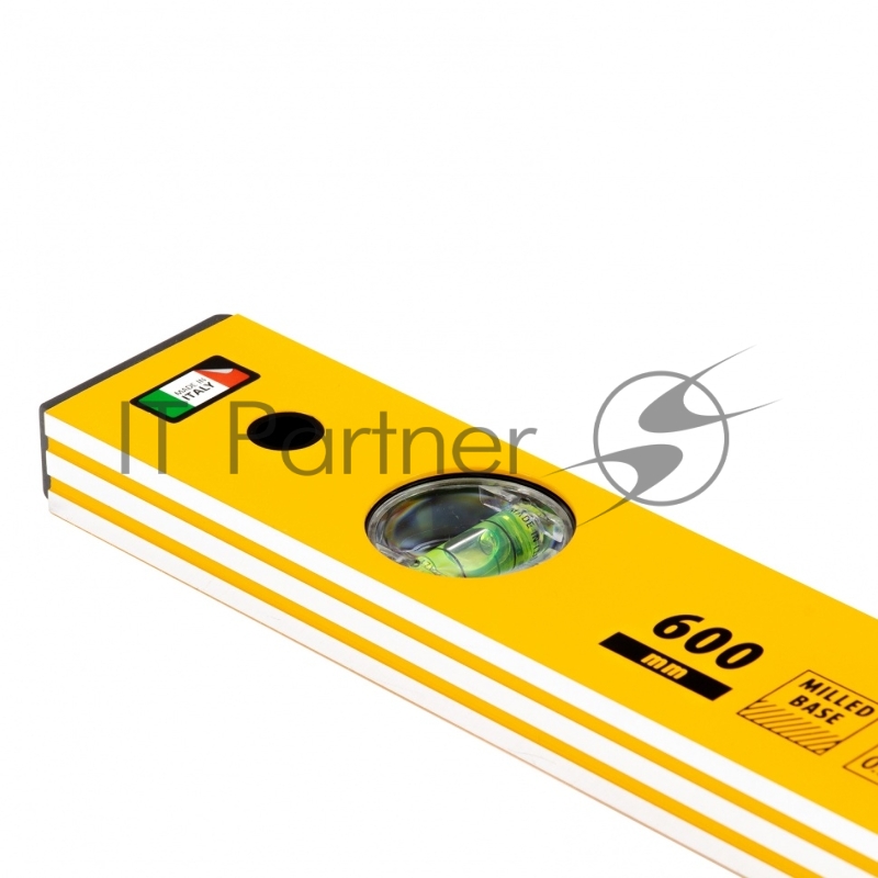 Уровень алюминиевый, 600 мм, фрезерованный, 3 глазка// Denzel