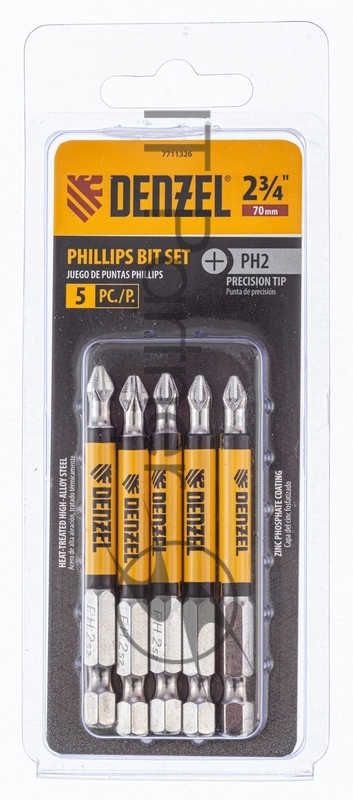 Набор бит, PH2x2 3/4, 5 шт.// Denzel