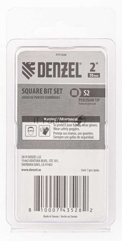 Набор бит, S2x2, 5 шт.// Denzel