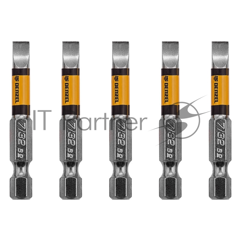 Набор бит, SL7/32x2, 5 шт.// Denzel