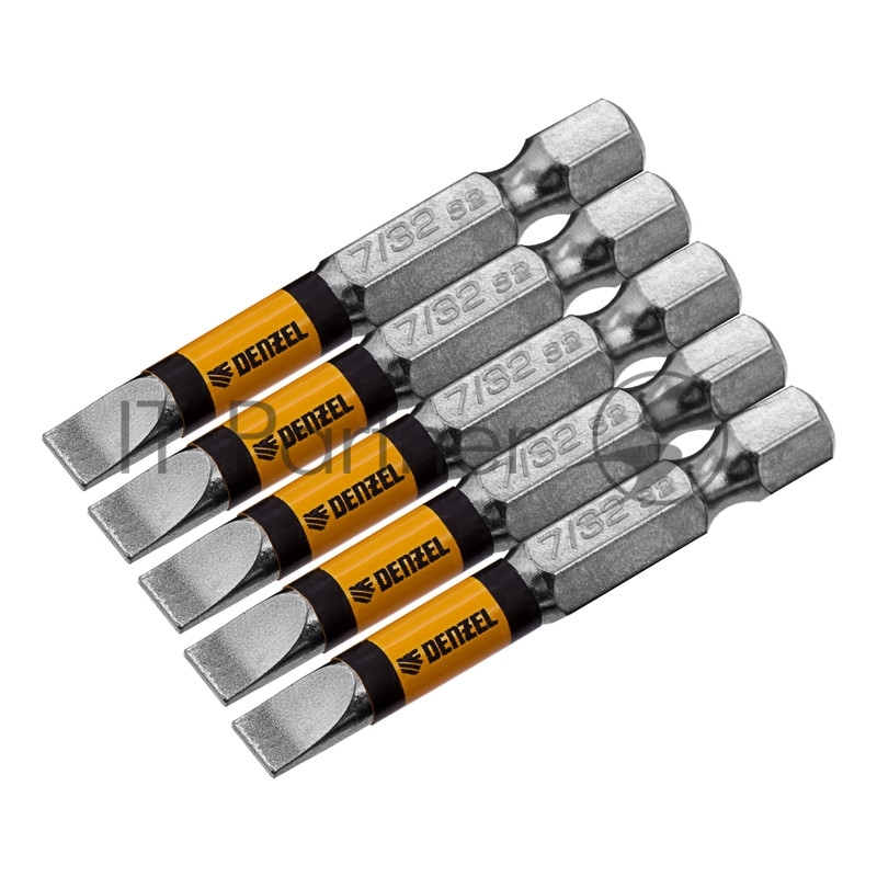 Набор бит, SL7/32x2, 5 шт.// Denzel