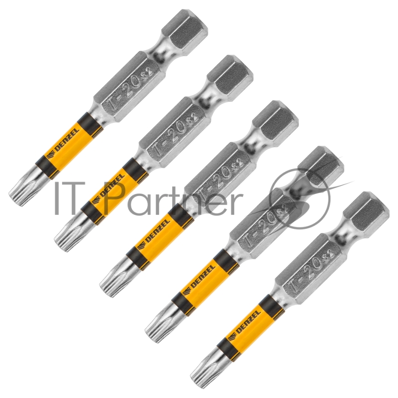 Набор бит, T20x2, 5 шт.// Denzel
