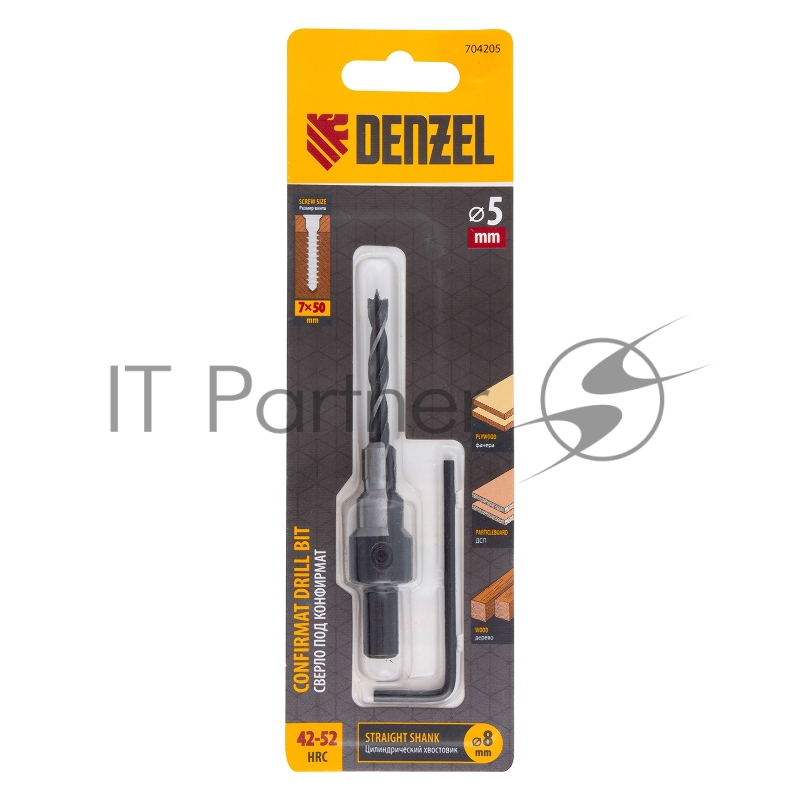 Сверло-зенкер под конфирмат, 5 мм // Denzel