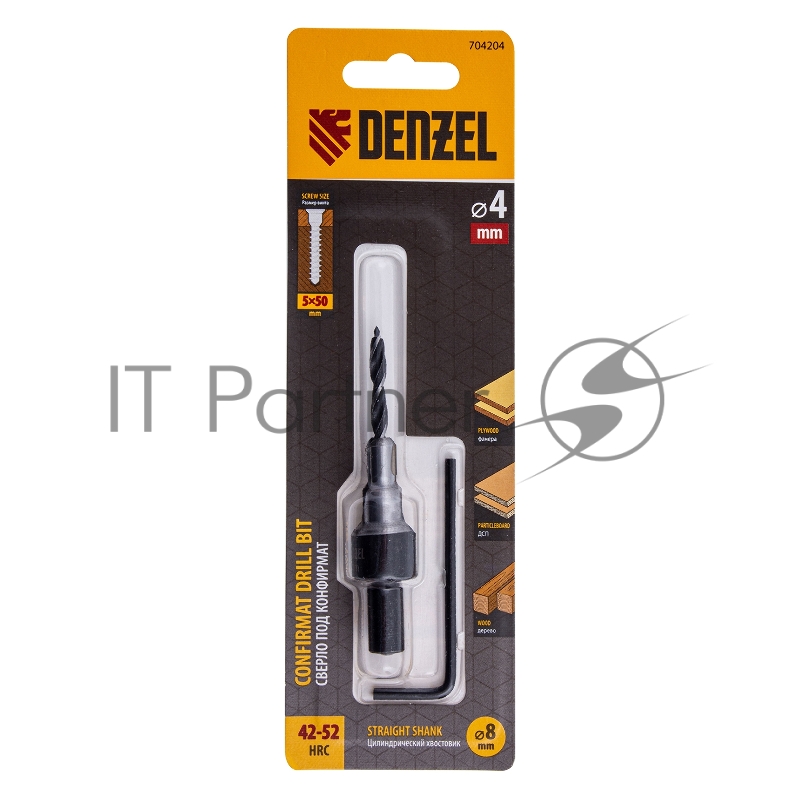 Сверло-зенкер под конфирмат, 4 мм // Denzel