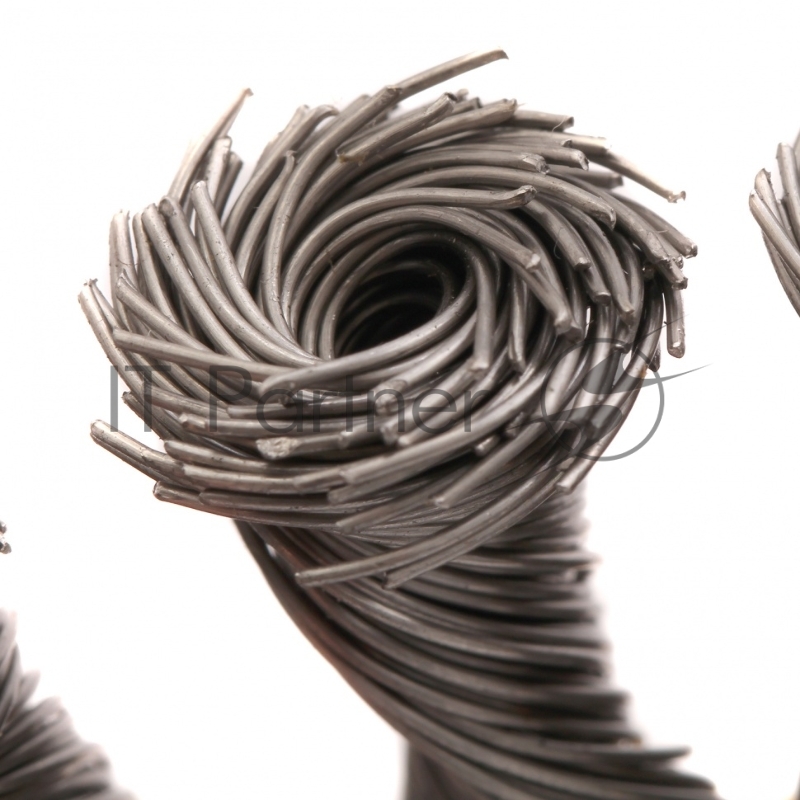 Щетка для УШМ, 125 мм, М14, Тарелка, крученая нержавеющая проволока 0,5 мм// Denzel