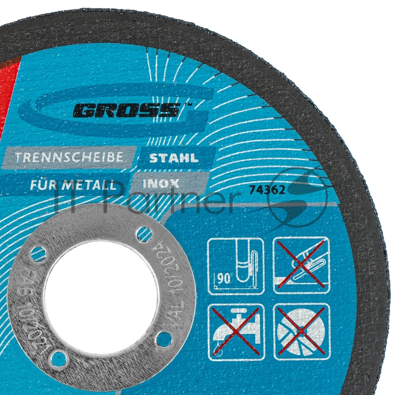 Круг отрезной по металлу, 115 х 1,2 х 22,2 мм, SWA60TBF// Gross