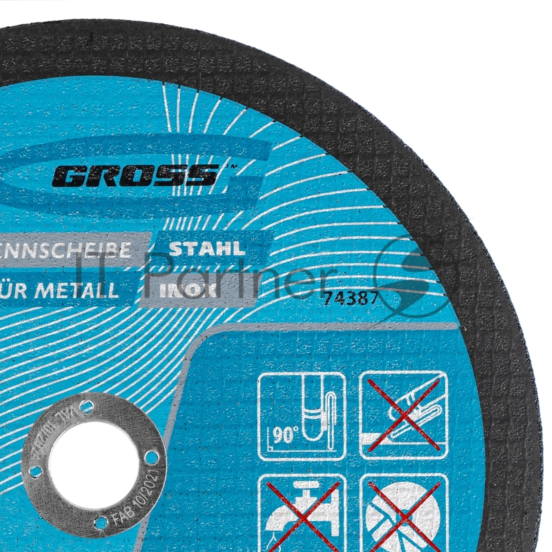 Круг отрезной по металлу, 230 х 1,6 х 22,2 мм, WA46TBF// Gross