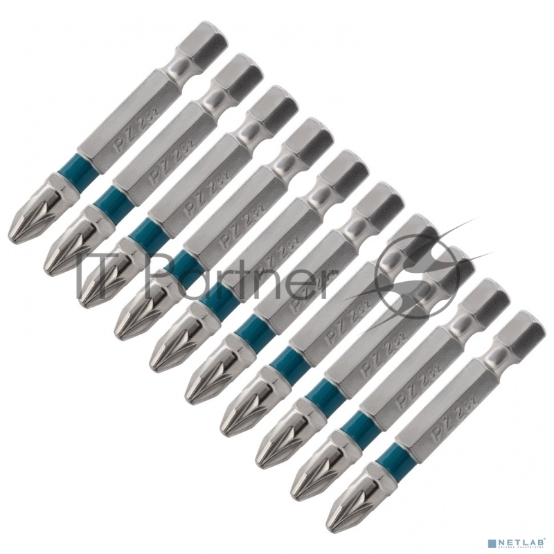 Набор бит PZ2х50, сталь S2, 10 шт.// Gross