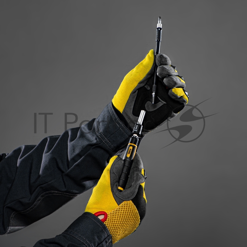 Отвертка с набором бит и торцевых головок для точных работ, Гибкий привод. 48 штук// Denzel