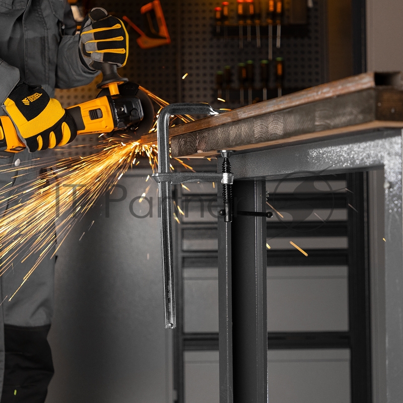 Струбцина F-образная, 100x300мм, кованая // Denzel