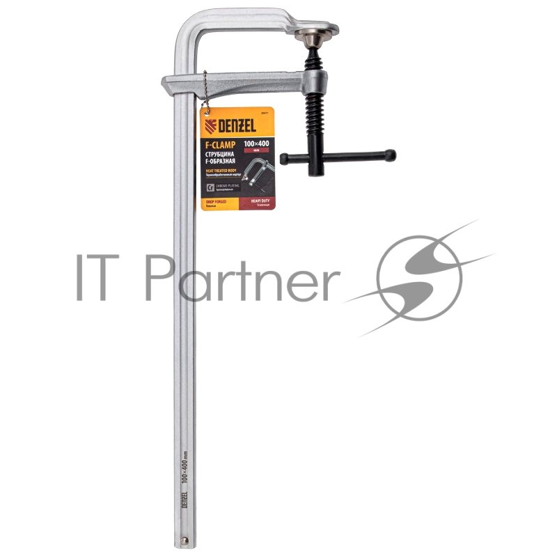 Струбцина F-образная, 100x400мм, кованая // Denzel