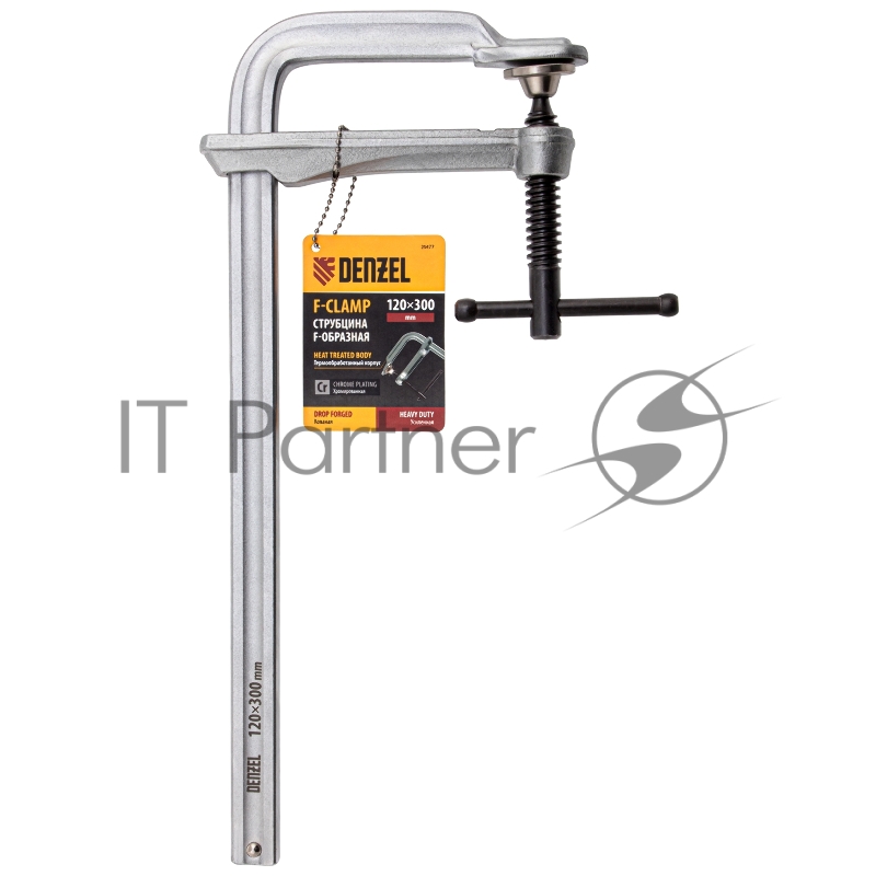 Струбцина F-образная, 120x300мм, кованая // Denzel